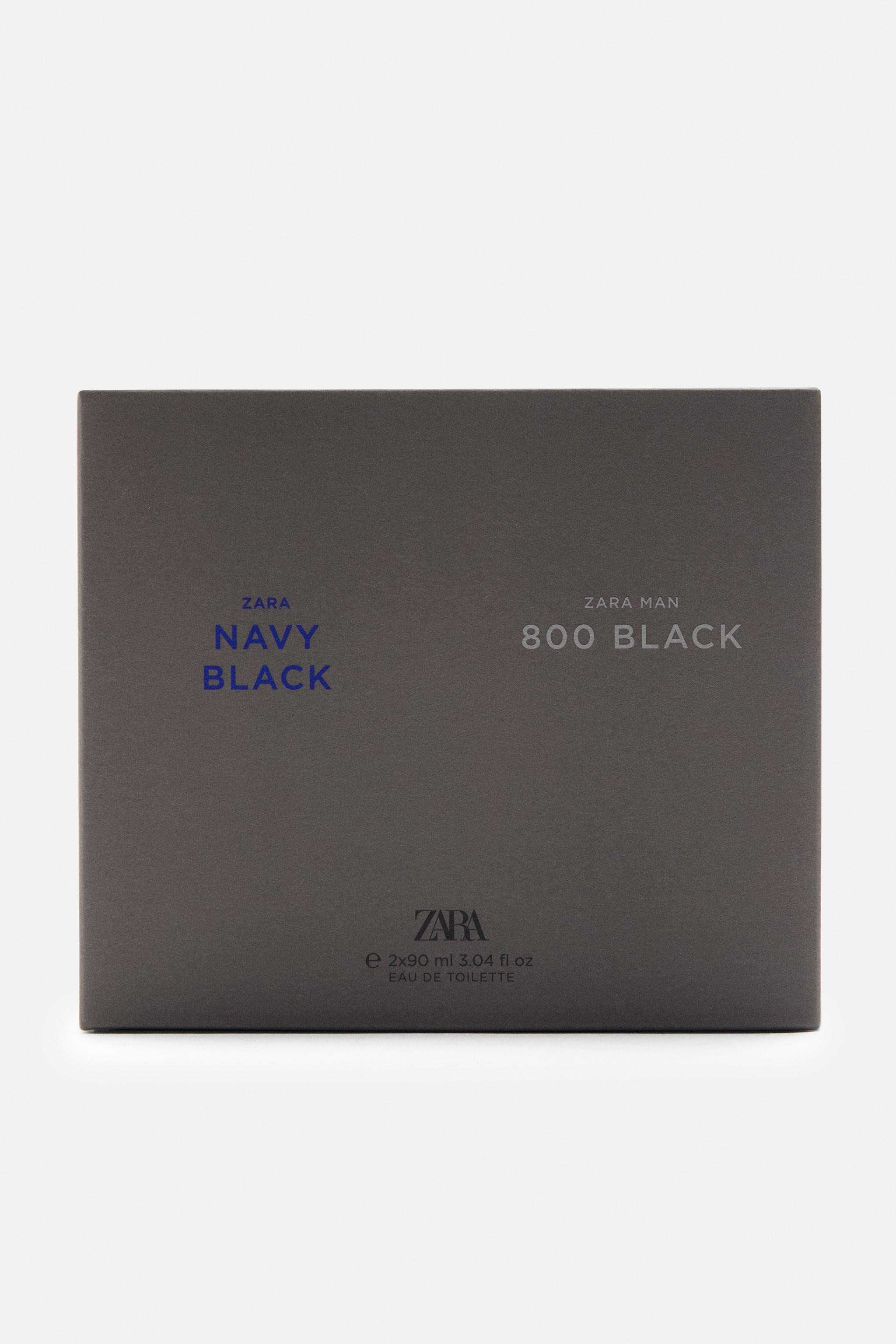 MAN NAVY BLACK + ZARA MAN 800 BLACK EDT 2X 90 ML (3.0 FL. OZ).