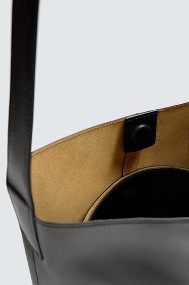 SAC SHOPPER EN CUIR ÉDITION LIMITÉE - Noir de Zara - Image 4