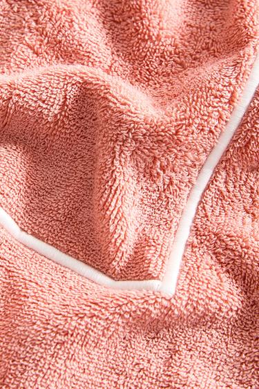 TELO MARE IN COTONE CON FESTONE - Corallo di Zara