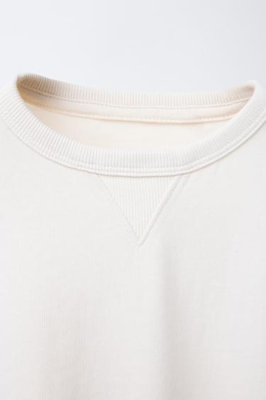 PLAIN JOGGING T-SHIRT AND BERMUDA SHORTS SET - Ecru by Zara - Image 2