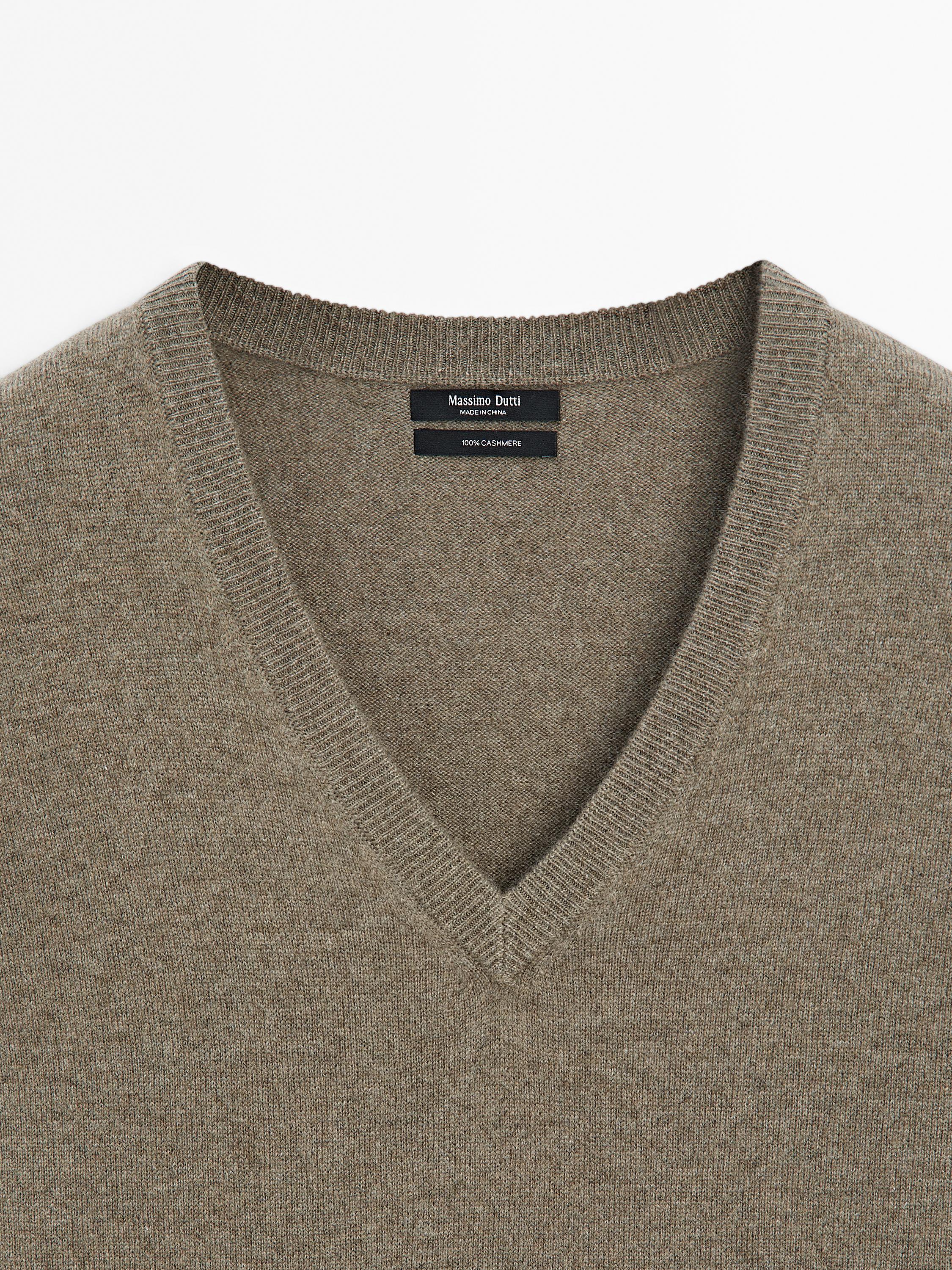 Pull en maille 100 % cachemire à col V