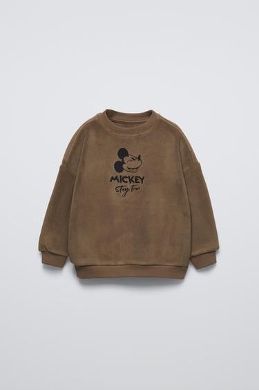 MOLETOM POLAR COM BORDADO MICKEY MOUSE © DISNEY - Marrom da Zara - Imagem 0