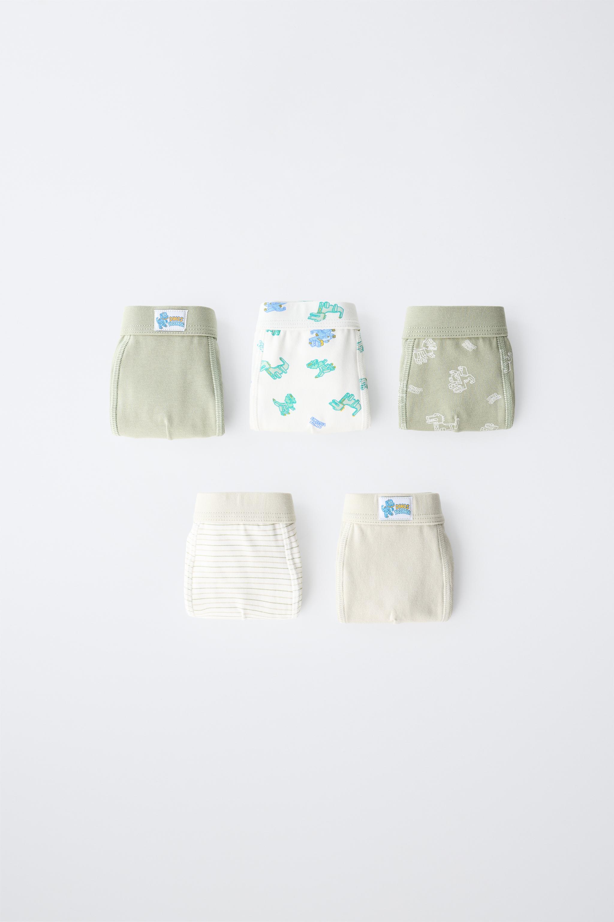 2-6 ANS / LOT DE CINQ BOXERS DINOSAURES