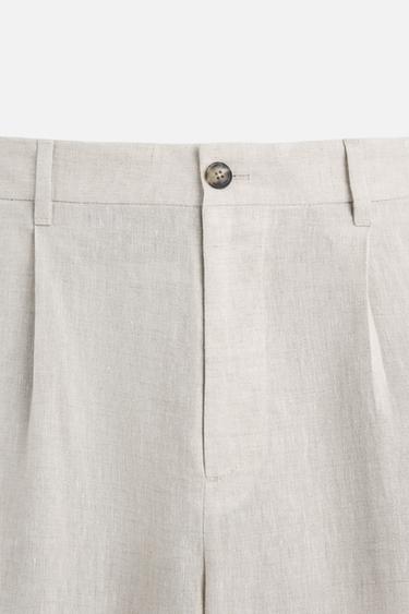 100% LINEN SUIT TROUSERS - Sand by Zara - Image 8