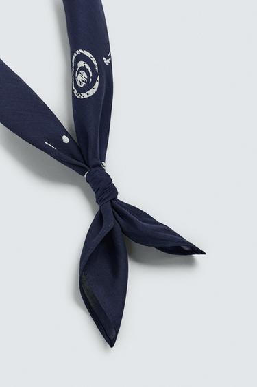 BANDANA À IMPRIMÉ CACHEMIRE - Bleu marine de Zara - Image 4