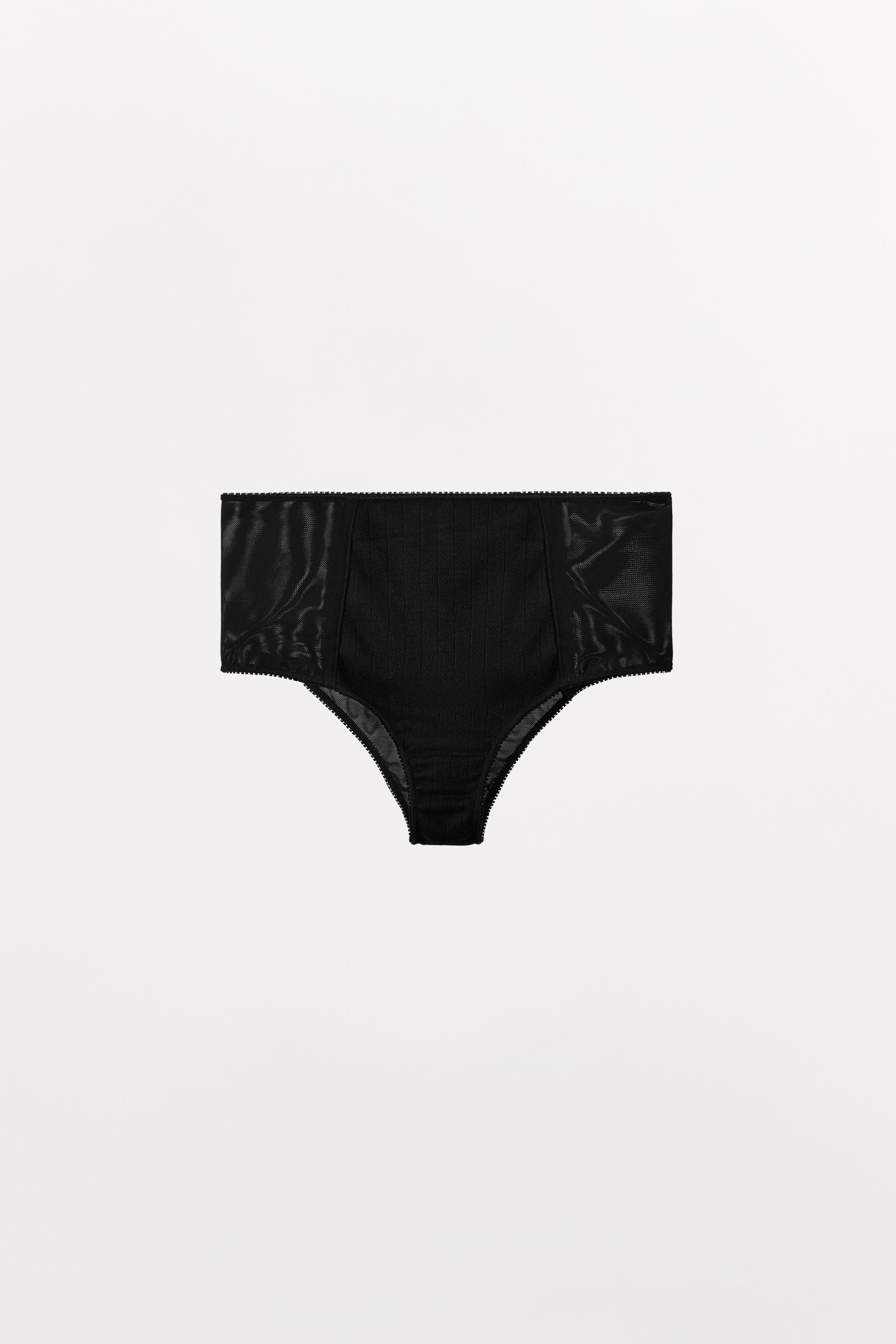 HIGH-WAISTED COMBINED POINTELLE BOTTOMS