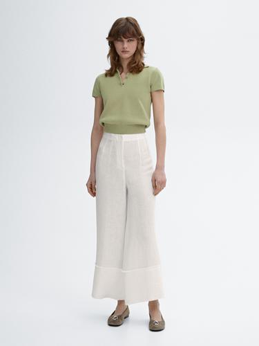 Zara Short sleeve knit polo shirt - Pistachio green - Image 0