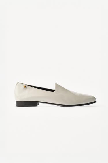 WILLY CHAVARRIA X ZARA PATENT LEATHER LOAFERS - Ecru White by Zara - Image 3