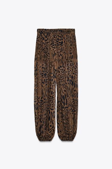 ANIMAL PRINT BALLOON TROUSERS ZW COLLECTION - Leopard by Zara - Image 2