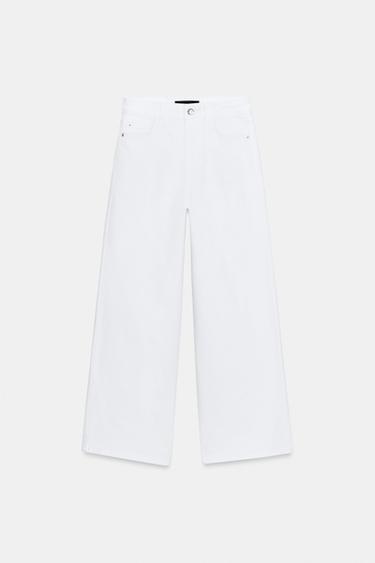 Z1975 HIGH-WAIST COMFORT CULOTTES - White by Zara - Image 7