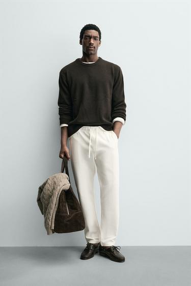 PANTALÓN CINTURA JOGGER CONFORT - Blanco roto de Zara