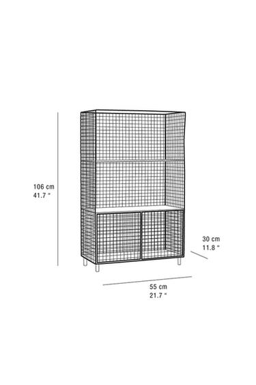 METAL BOOKCASE WITH DOORS - Green by Zara - Image 7