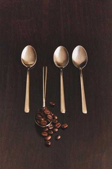 Zara SET OF SHINY STEEL DESSERT SPOONS (SET OF 4) - Multicolored