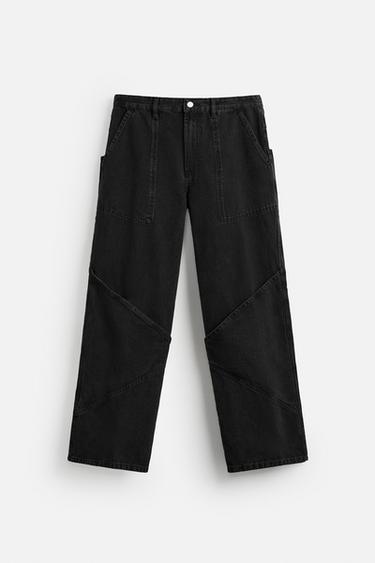 JEAN CARGO RELAXED FIT - Charbon de Zara - Image 6