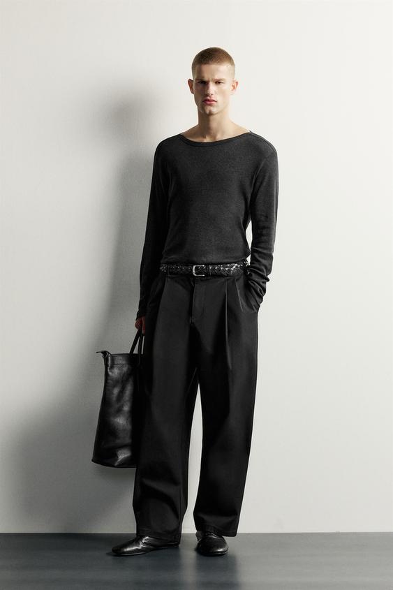 LIGHTWEIGHT RELAXED FIT T-SHIRT - Dark grey by Zara - Image 0