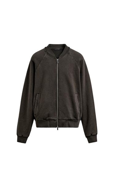 WASHED BOMBER JACKET - Brown by Zara