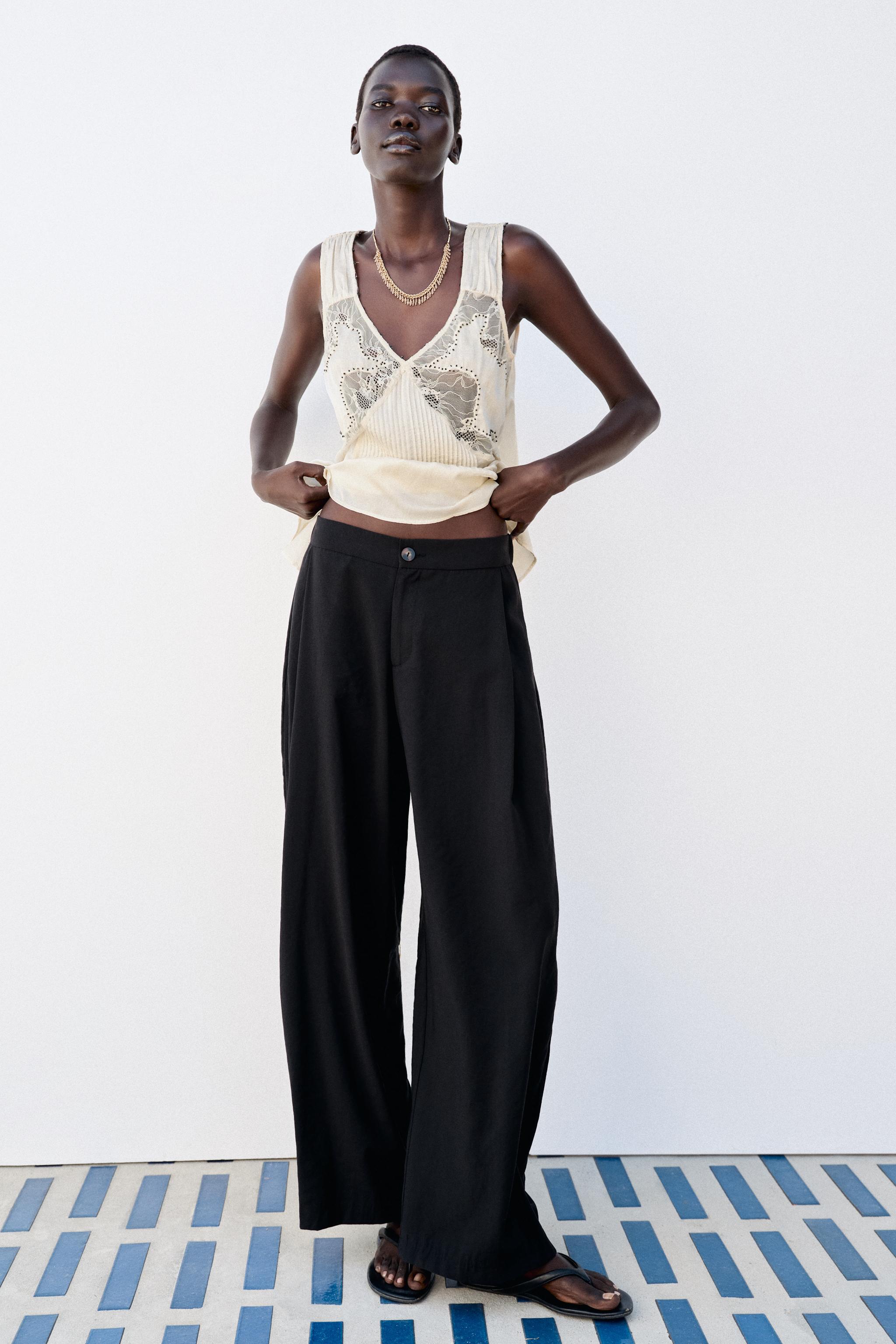 Женские брюки Zara FLOWY BARREL PANTS