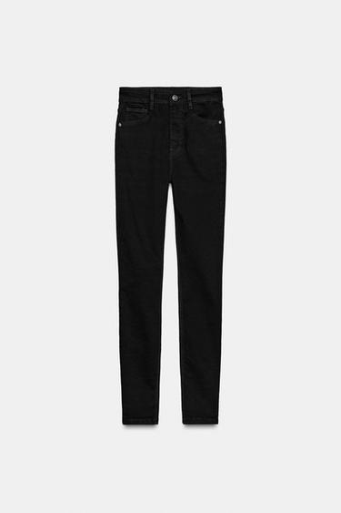 TRF SKINNY HIGH-WAIST JEANS - Black by Zara