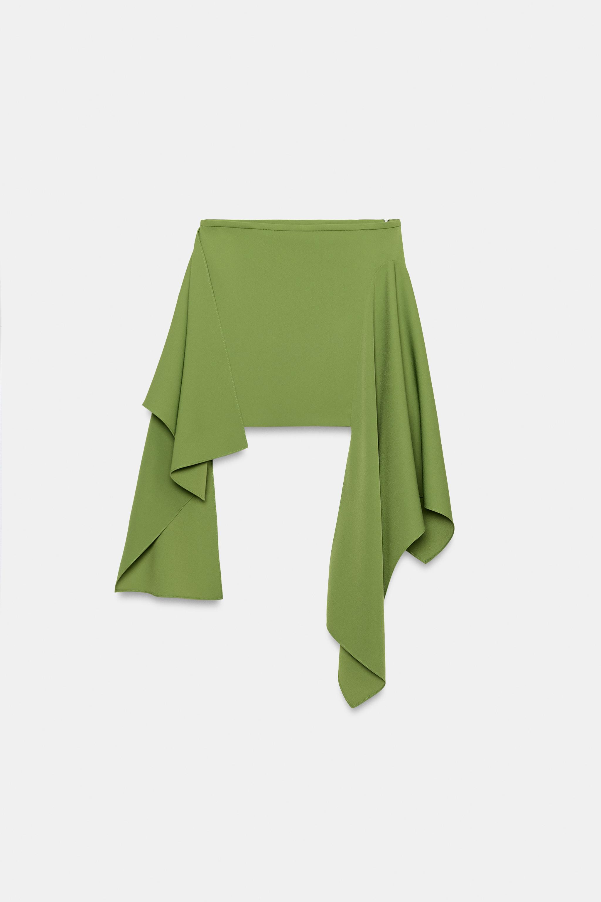 ZW COLLECTION ASYMMETRIC HEM MINI SKIRT