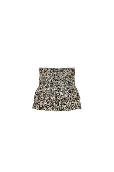 WIDE-WAIST BERMUDA SHORTS WITH RUFFLES - Multicoloured by Zara