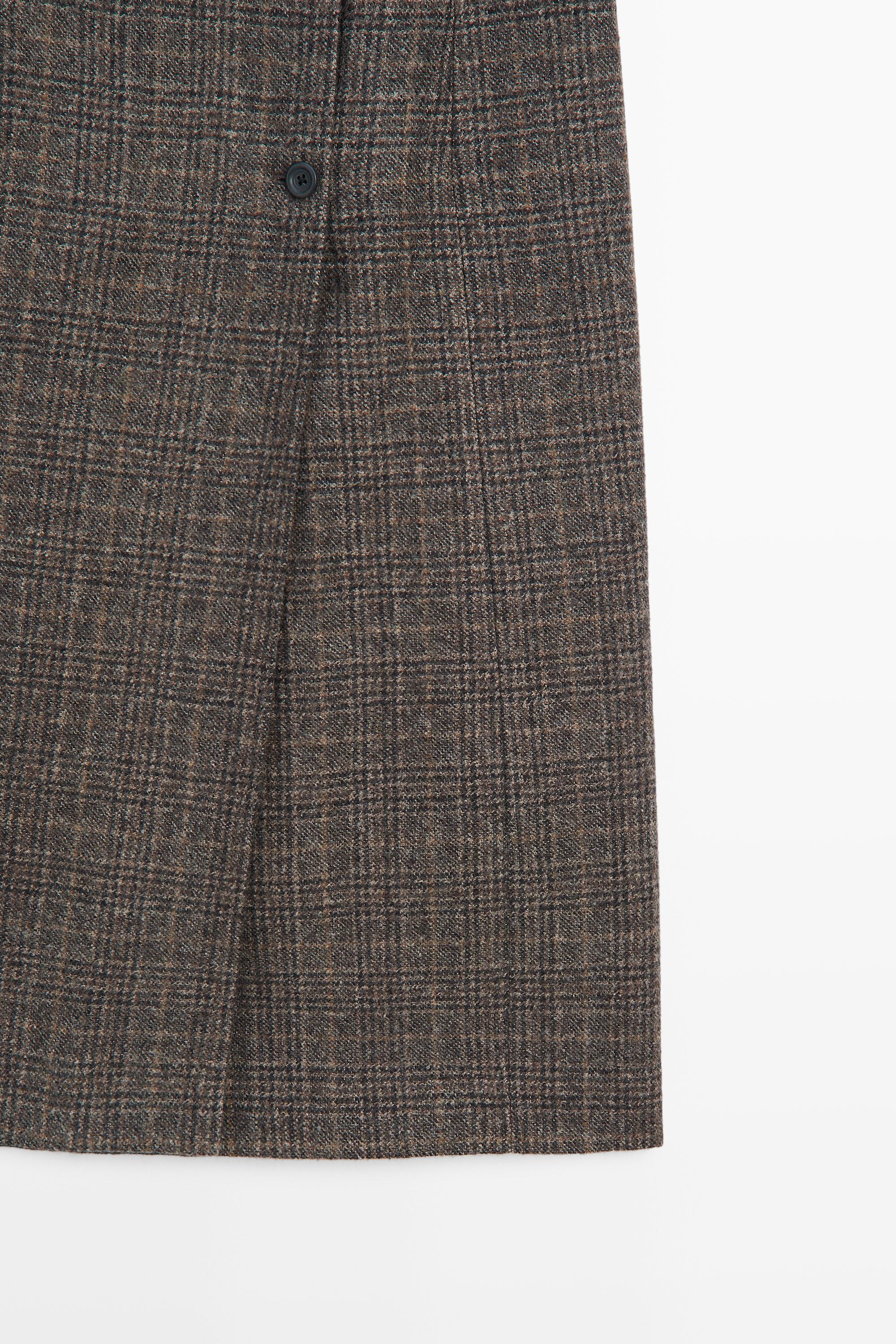Jupe midi portefeuille à boutons