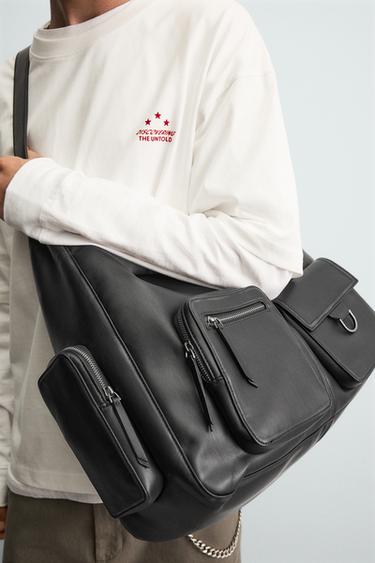 MULTI-POCKET SHOULDER BAG - Black by Zara - Image 0