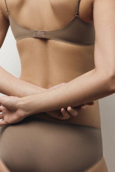POLYAMIDE BRALETTE - Grey green by Zara