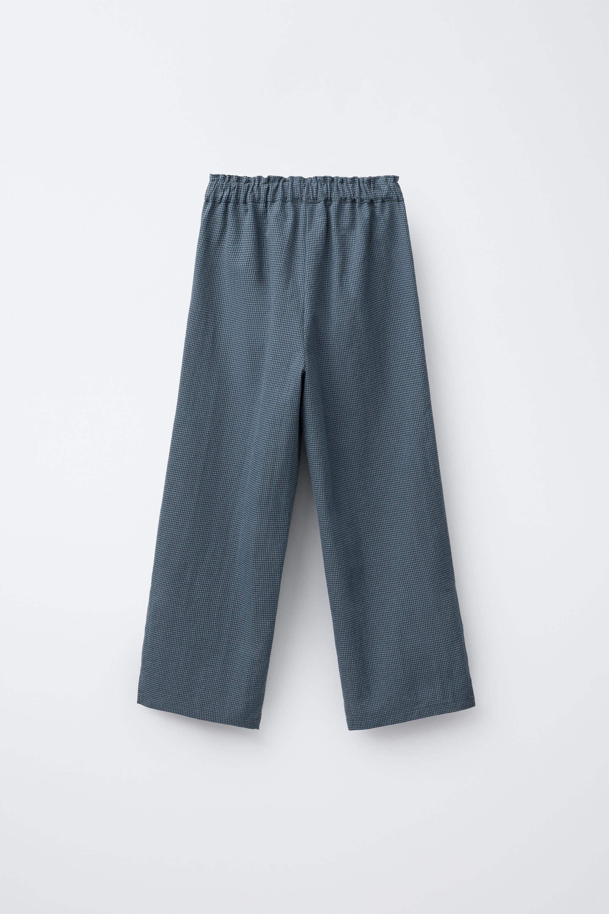 OPENING GINGHAM CHECK PANTS - Gray | ZARA United States