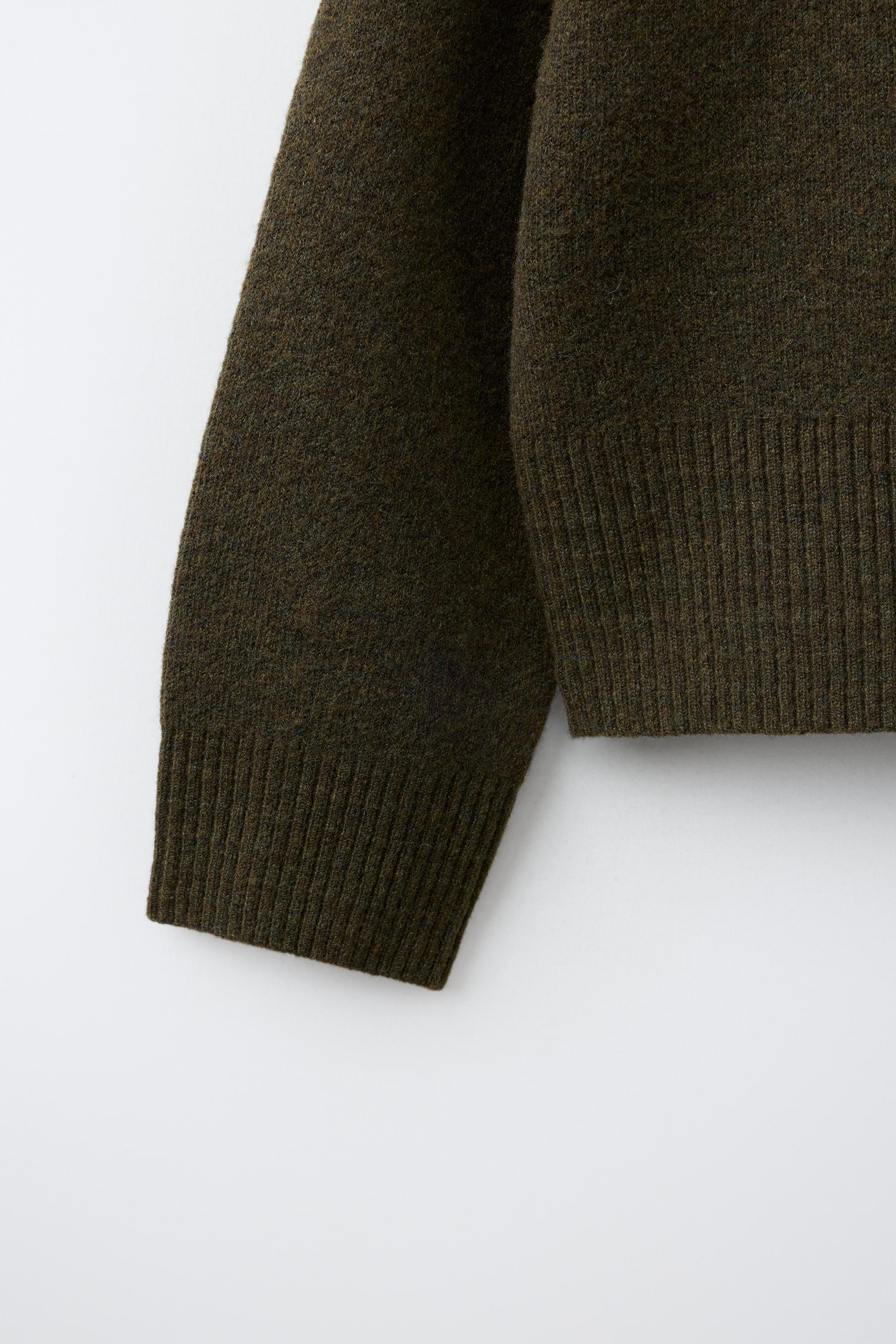 MOCK-NECK CARDIGAN