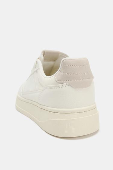 TENNIS AVEC CONTRASTE - Blanc écru de Zara - Image 5