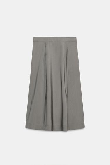JUPE ASYMÉTRIQUE EN LAINE W COLLECTION - Gris de Zara - Image 6