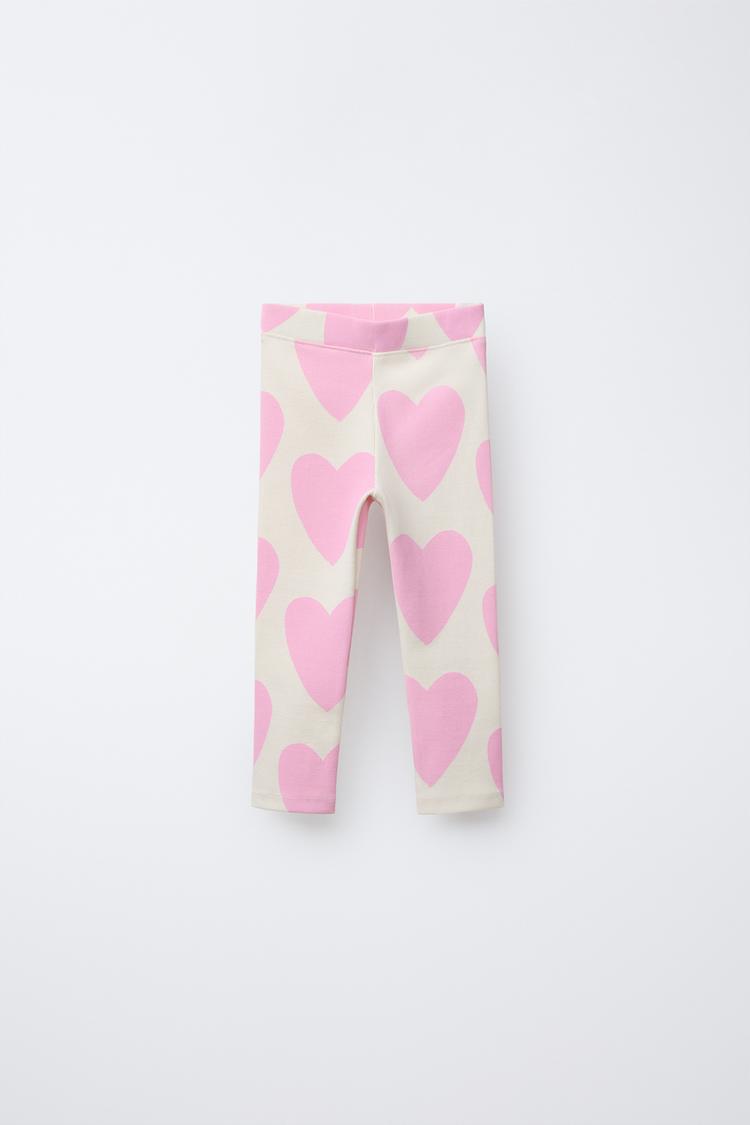 PRINTED RIBBED LEGGINGS
