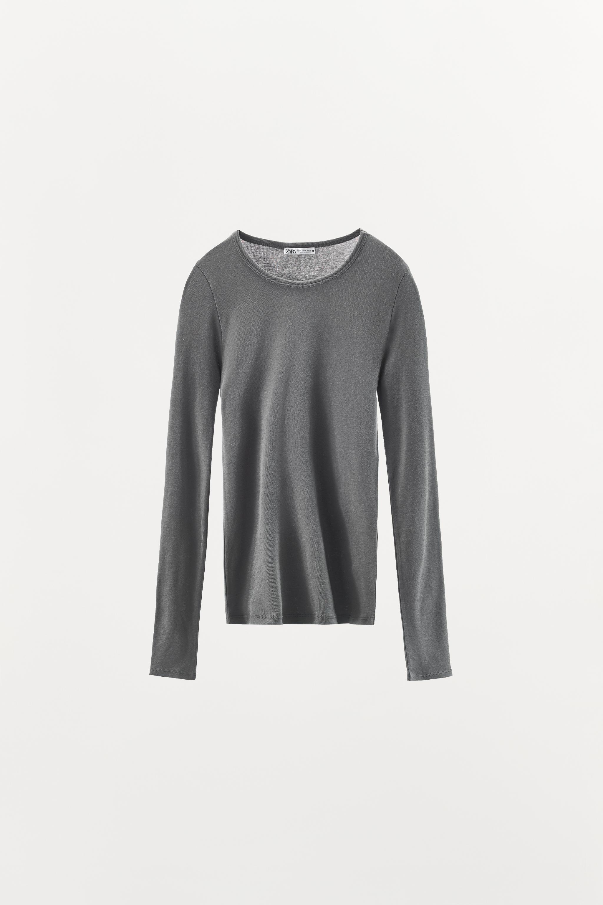 COTTON T-SHIRT - Brown | ZARA United States