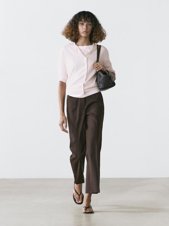 Linen quick-flare pants from Zara - $130