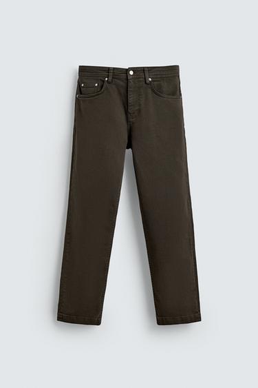STRAIGHT-LEG TROUSERS - Brown by Zara