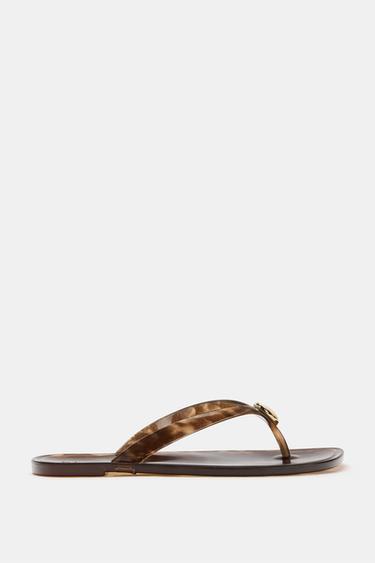 SANDALES PLATES AVEC DÉCOR - Multicolore de Zara - Image 3