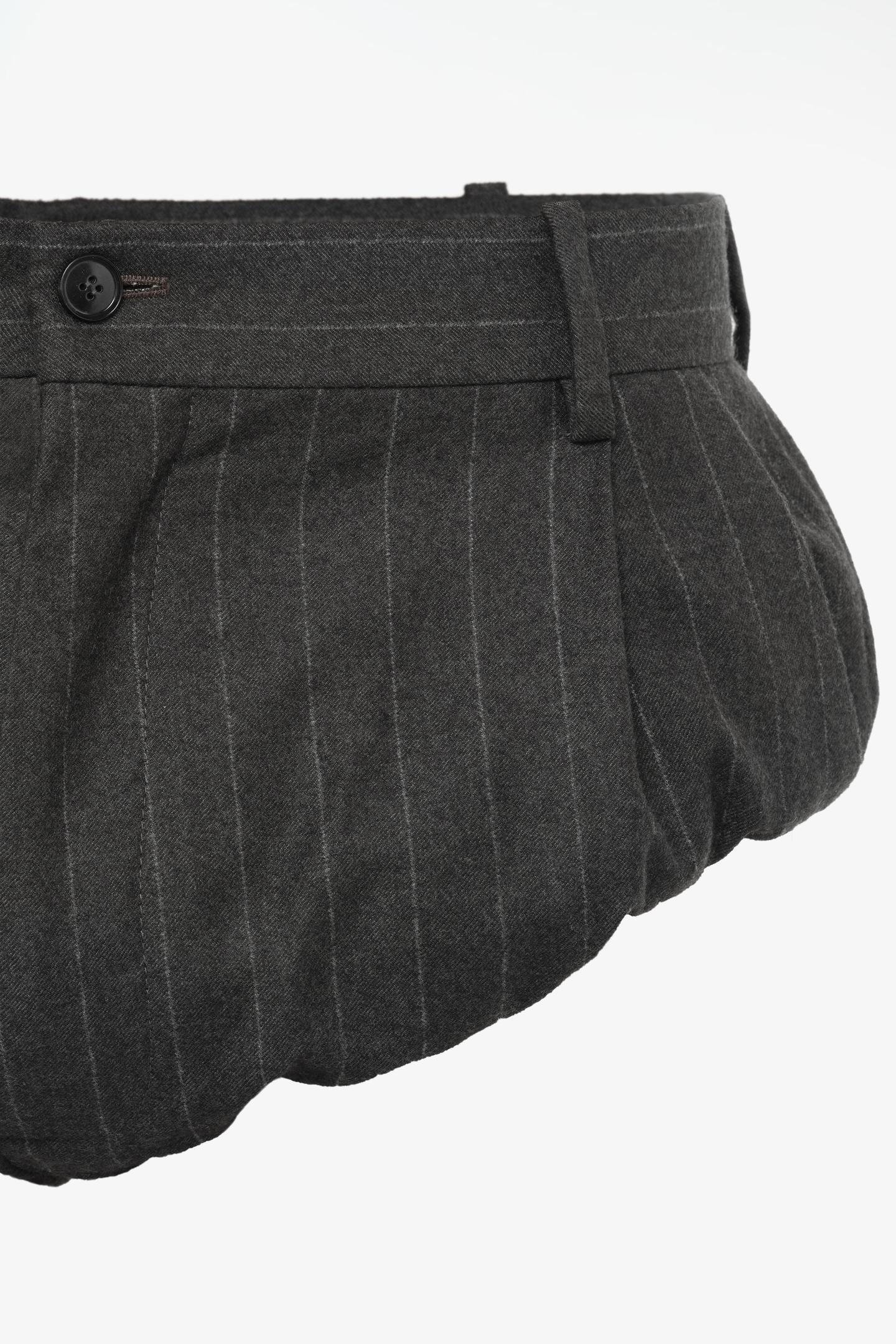 Мужские шорты Zara Limited Edition 100% Wool Pinstripe, цвет: Тёмный зелёный — фото 5