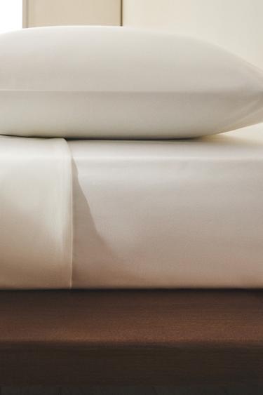 DRAP-HOUSSE PERCALE DE COTON | 30 CM DE HAUT (200 FILS) - Blanc de Zara - Image 1