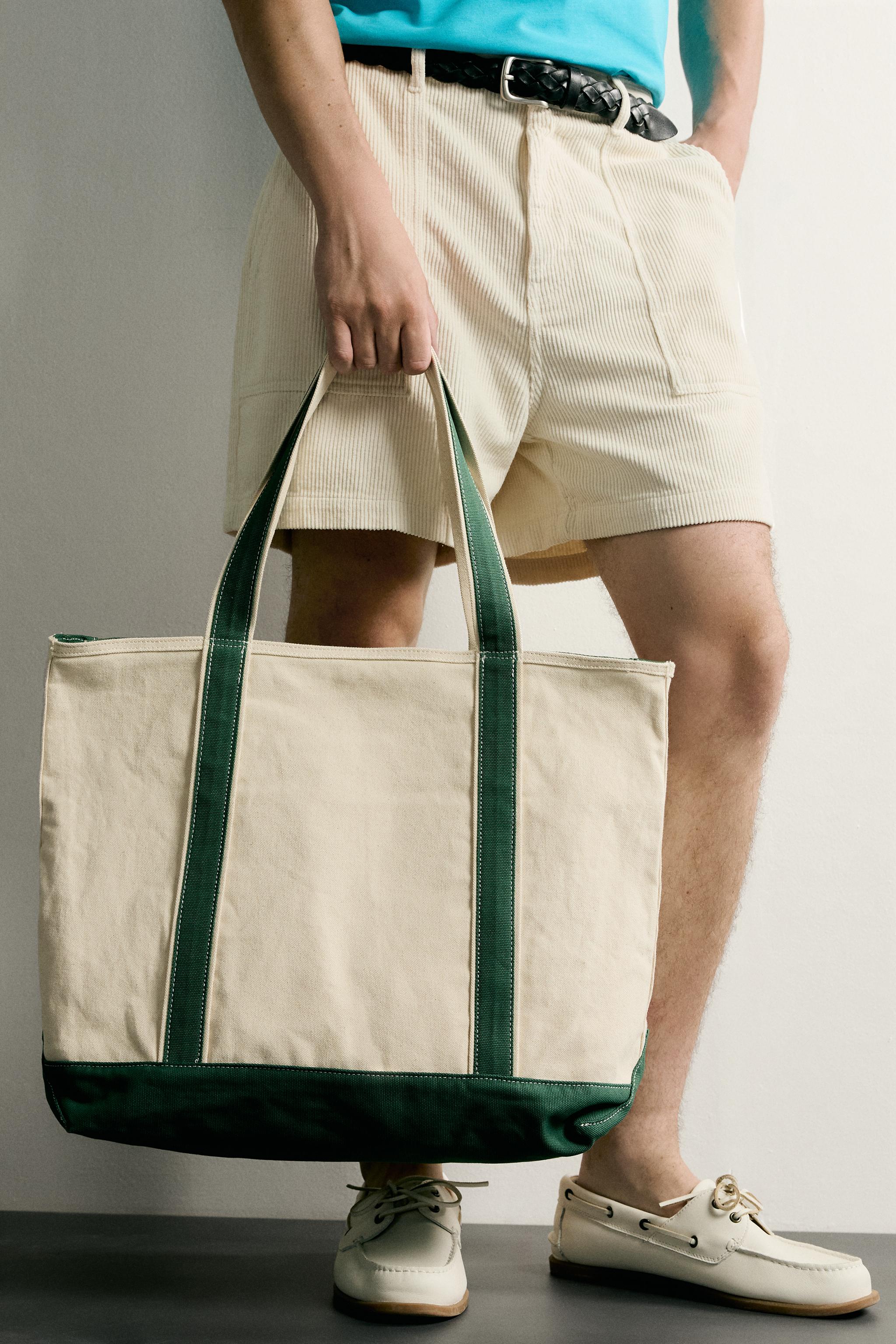 Мужские сумки Zara FABRIC SHOPPER — фото 3