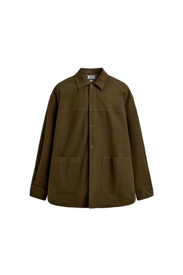 CAMISA OVERSIZED BOLSILLOS SAMUEL DE SABOIA - kaki-med de Zara