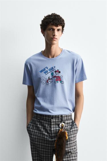 Zara Harry Lambert for Zara x Disney 米奇 + 布魯托 T 恤 - 天藍色