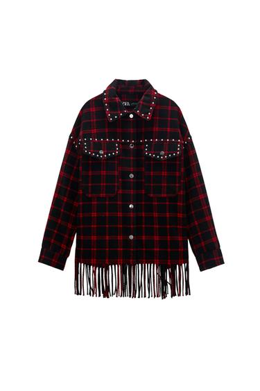 OVERSHIRT WITH FRINGE AND STUDS