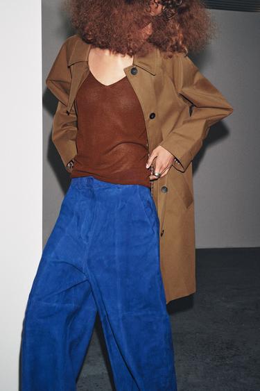 TRENCH MIDI ZW COLLECTION - Camel foncé de Zara - Image 3