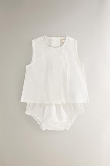 CHILDREN’S LACE TRIM SET - Oyster-white by Zara - Image 0