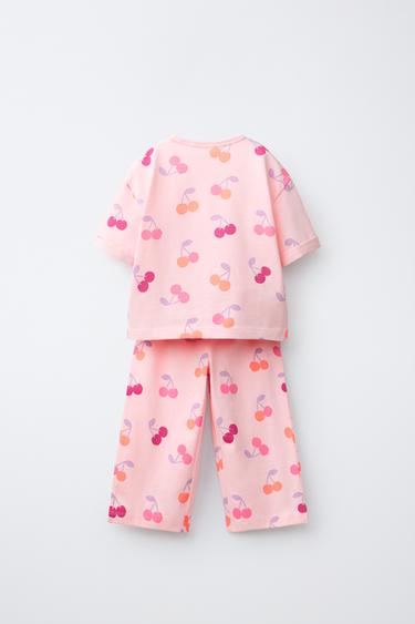 PRINTED T-SHIRT AND JOGGING TROUSERS SET - Light pink by Zara - Image 1