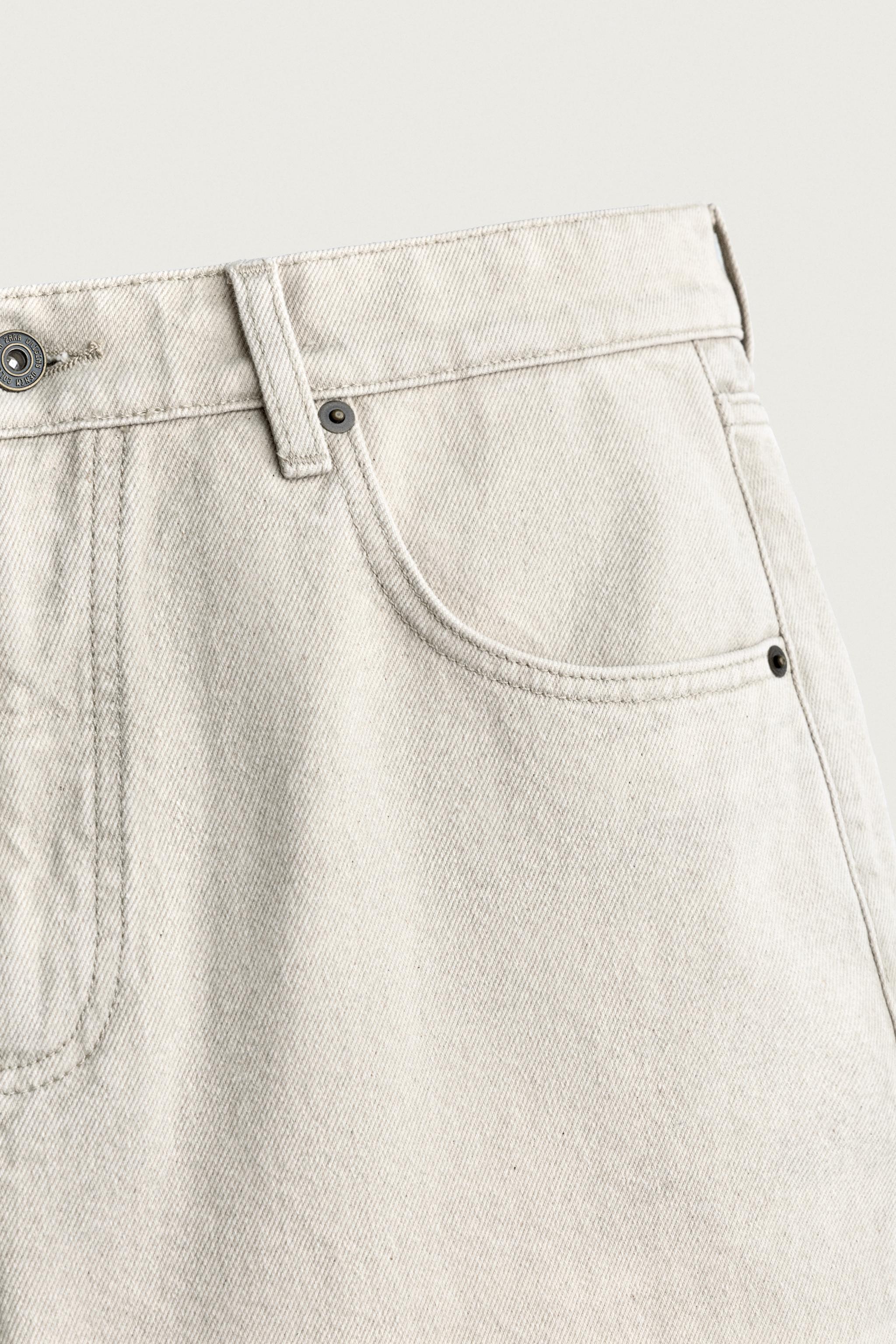 Zara REGULAR FIT DENIM BERMUDA görsel 8