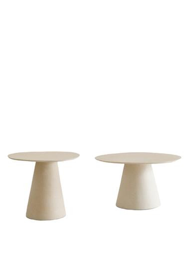 COFFEE TABLE WITH A CONICAL BASE - Oyster-white by Zara
