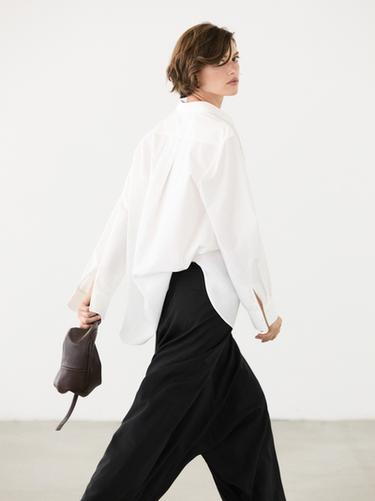 Zara 100% cotton poplin shirt - White