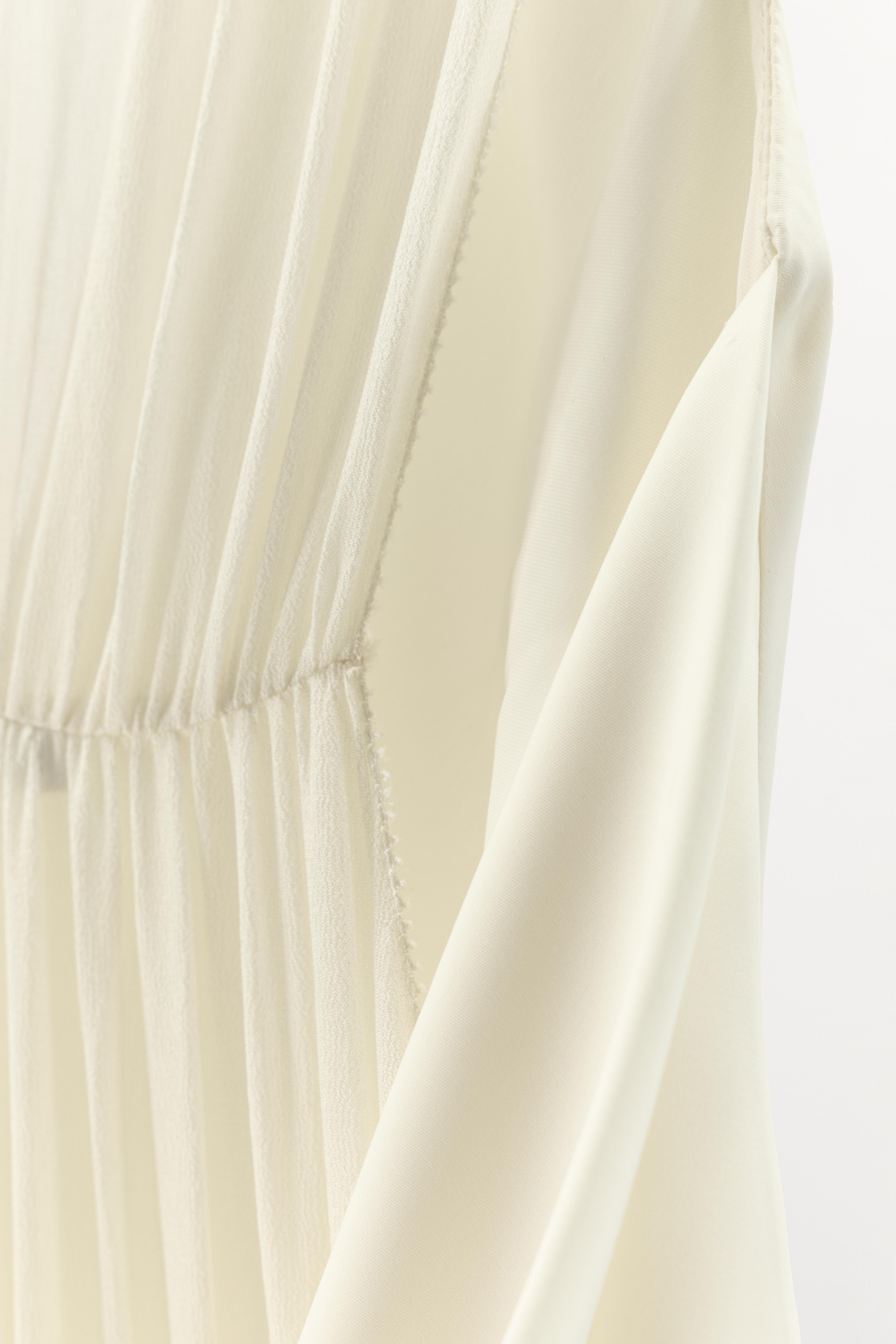 COMBINATION SATIN EFFECT LONG DRESS