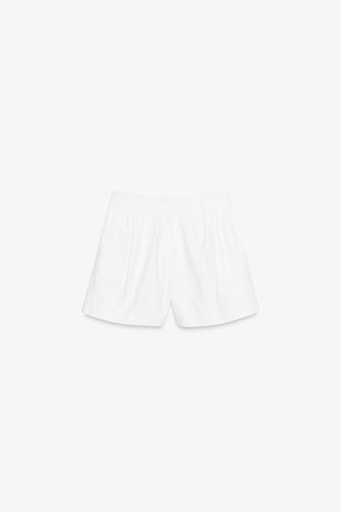 ZW COLLECTION BERMUDA SHORTS WITH DARTS - Ecru by Zara - Image 3